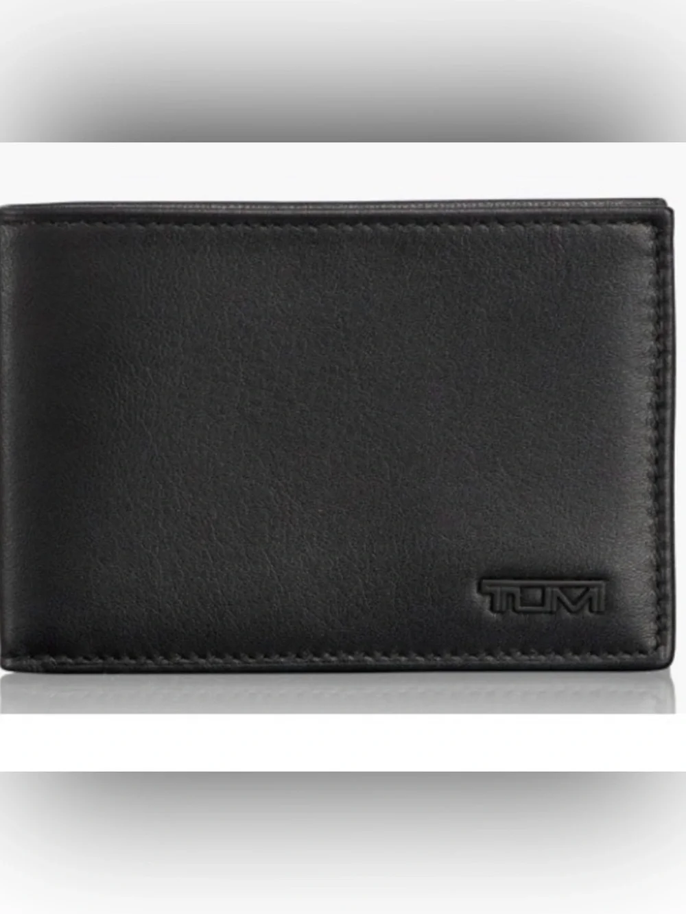 Tumi Men’s Delta Slim fold Black Leather Wallet RFID Technology- Like New
